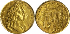 GREAT BRITAIN. 5 Guineas, 1693. William & Mary (1689-94). PCGS EF-45 Gold Shield.

S-3422; Fr-299; KM-479.1. QUINTO edge. Obverse: Conjoined busts r...