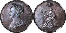 GREAT BRITAIN. Copper 1/2 Penny Pattern, ND (c. 1713). Anne (1702-14). NGC MS-64 BN.

P-724. Visually enticing for the assigned grade with full shar...