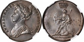 GREAT BRITAIN. Copper 1/2 Penny Pattern, ND (1701-14). Anne (1702-14). NGC PROOF-63 BN.

P-728 (but bronzed). Obverse: Bust of Anne left; legend aro...