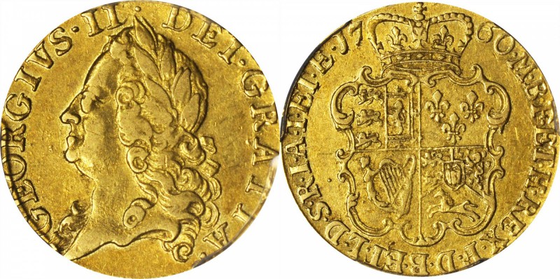 GREAT BRITAIN. Guinea, 1760. George II (1727-60). PCGS EF-45 Gold Shield.

S-3...