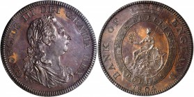 GREAT BRITAIN. Bronzed Copper Bank of England Dollar (5 Shillings) Pattern, 1804. PCGS PROOF-63.

S-3768; ESC-1954 (or 1956); KM-Tn1a. First laurel ...