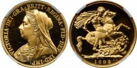 GREAT BRITAIN. Sovereign, 1893. NGC PROOF-65 CAMEO.

S-3874; Fr-396a; KM-785. From a mintage of just 773 pieces. Immaculate quality for the issue, b...