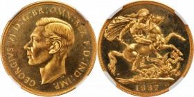 GREAT BRITAIN. 2 Pounds, 1937. NGC PROOF-66.

S-4075; Fr-410; KM-860. From a mintage of just 5,500 pieces. A nearly pristine example of this beloved...