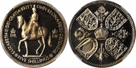 GREAT BRITAIN. Proof Crown, 1953. NGC PROOF-66 CAMEO.

S-4136; KM-894. RARE 'VIP' Proof issue struck for the Coronation of Queen Elizabeth II. Attra...