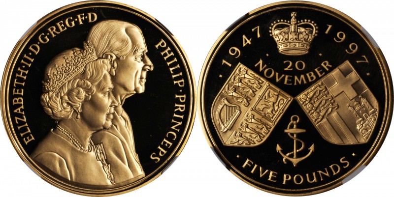 GREAT BRITAIN. 5 Pounds, 1997. NGC PROOF-69 ULTRA CAMEO.

Fr-451; S-4304; KM-9...
