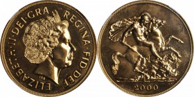 GREAT BRITAIN. 5 Pounds, 2000. NGC MS-63.

Fr-452; S-4400; KM-1003. Sharply struck with a few slide grazes on the highest points of the obverse that...