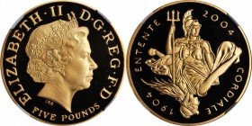 GREAT BRITAIN. 5 Pounds, 2004. NGC PROOF-69 ULTRA CAMEO.

Fr-472; S-4558; KM-1055b. Struck for the 100th Anniversary of the "Entente Cordiale", an a...