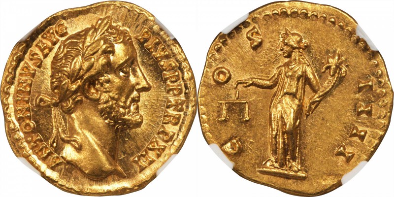 ANTONINUS PIUS, A.D. 138-161. AV Aureus (7.26 gms), Rome Mint, ca. A.D. 148-149....
