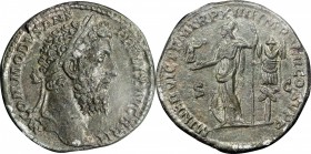 COMMODUS, A.D. 177-192. AE Sestertius, Rome Mint, ca. A.D. 188-89. ICG EF 40.

RIC-528. "M COMMODVS ANT P FELIX AVG BRIT" Laureate head of Commodus ...