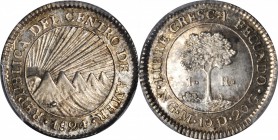 GUATEMALA. Central American Republic. Real, 1824-NG M. Nueva Guatemala Mint. PCGS MS-64 Gold Shield.

KM-3. Among the finest survivors known for the...
