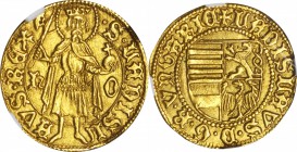 HUNGARY. Goldgulden, ND (1453-57). Hermannstadt Mint. Ladislaus V (1453-57). NGC MS-64.

Fr-16; Pohl-H3-6; Huszar-637; Rethy-171. 3.54 grams. Visual...