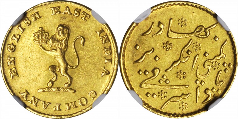 INDIA. Madras Presidency. 1/4 Mohur, ND (1819). NGC AU-58.

Fr-1589; KM-419; P...