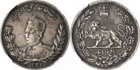 IRAN. 5000 Dinars (5 Kran), AH 1327 (1909). NGC VF-35.

KM-1018; Dav-290. A much better type with choice circulated surfaces and deep toning that ci...