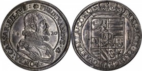 ITALY. Guastalla. Tallero, 1620. Ferrante II Gonzaga (1575-1630). NGC AU-55.

Dav-3914; KM-48. A highly collectible crown-sized issue of Italy that ...