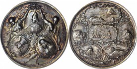 ITALY. Venice. Doge Francesco Morosini's Victory Over the Turks Silver Medal, 1687. PCGS AU-55 Gold Shield.

42 mm. Voltolina-1057. By G. Hautsch of...