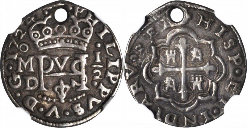 MEXICO. Foursome of Philip V and Luis I Royal 1/2 Reales, 1724-25. Mexico City M...
