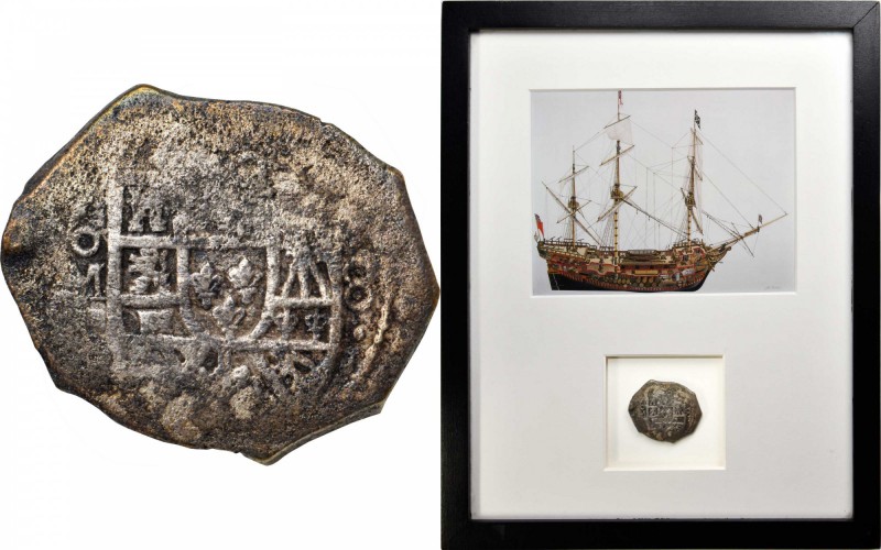 MEXICO. 8 Reales, ND (ca. Early 1700's). FINE.

Coin and picture in frame with...