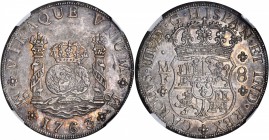 MEXICO. 8 Reales, 1763-Mo MF. Mexico City Mint. Charles III (1759-88). NGC MS-61.

KM-105; Cal-Type 101#897; Gil-M-8-42; FC-41b. Single arc crown. U...