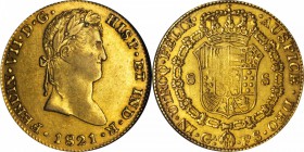 MEXICO. War of Independence. Guadalajara. 8 Escudos, 1821-Ga FS. Guadalajara Mint. Ferdinand VII (1808-33). NGC AU-50.

Fr-53; KM-161.1; Cal-Type-20...