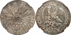 MEXICO. 8 Reales, 1870-Pi PS. San Luis Potosi Mint. NGC MS-61.

KM-377.12; DP-Pi58. The single finest certified, this example possesses sparkling lu...