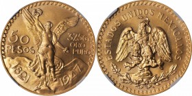MEXICO. 50 Pesos, 1947. NGC MS-69.

Fr-172R; KM-481. Displaying enchanting, satiny texture over the nearly pristine surfaces. Highly coveted in this...