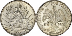 MEXICO. Caballito Peso, 1913/2. NGC MS-64.

KM-453. Intricately defined with bright luster in the fields and only a few marks that prevent Gem certi...