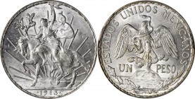 MEXICO. Caballito Peso, 1913/2. PCGS MS-64 Gold Shield.

KM-453. Fully brilliant with fewer marks than is typical and an exceptional strike. Highly ...