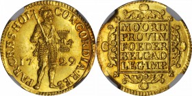 NETHERLANDS. Holland. Ducat, 1729. NGC MS-65.

Fr-250; KM-12.2; Del-775. Razor sharp through the designs and exhibiting full blazing luster in the f...