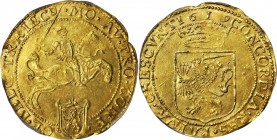 NETHERLANDS. Utrecht. Cavalier d'Or, 1619. PCGS MS-62 Gold Shield.

Fr-286; KM-15; Delm-967. 9.85 grams. By far the finest graded at PCGS. Armored k...