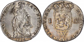 NETHERLANDS WEST INDIES. Gulden, 1794. Utrecht Mint. PCGS MS-63 Gold Shield.

KM-3; Scholten-1354. Struck for use in the Dutch controlled islands in...