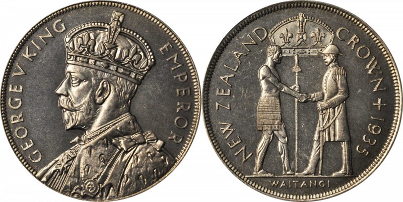 NEW ZEALAND. "Waitangi" Proof Set, 1935. All PCGS Certified. PCGS PROOF-62 to PR...