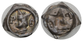 BASEL Bistum Peter II. von Aspelt, 1296-1306. Vierzipfliger Pfennig o. J. 0.37 g. Wielandt (SMK VI) 97. Slg. Wüthrich 19. HMZ 1-241a. Vorzüglich