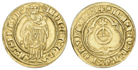 BASEL Sigismund, König (1429-1433). Goldgulden o. J. (1429-33), Basel. 3.36 g. HMZ 2-49a. Vorzüglich