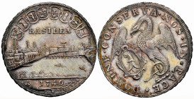 BASEL Vierteltaler 1740, Basel. Variante mit Basilisk mit ovalem Wappen. Divo/Tobler 768. HMZ 2-102c. Winterstein 185. 6.43 g. Selten in dieser Erhalt...