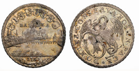 BASEL Halbtaler 1741, Variante mit Basilisk nach Links mit geschweiftem Wappen. Divo/Tobler 755. HMZ 2-100f. 13.61 g. Selten in dieser Erhaltung. NGC ...