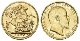 AUSTRALIEN 1905 Sovereign 1 Pfund Gold 7.98g KM 15 vorzüglich bis unzirkuliert