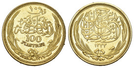 ÄGYPTEN 1916 100 Piaster in Gold 8.5g Auflage nur 10`000 Stk KM 324 vorzüglich +