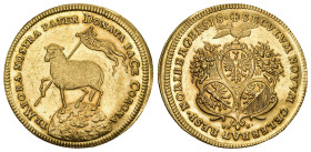 NÜRNBERG 2 Dukaten 1700. Lammprägung. 6,80 g. Fb. 1882. Kellner 51. GOLD. Prachtexemplar fast FDC