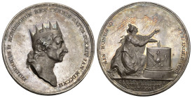 PREUSSEN FRIEDRICH DER GROSSE 1786 Silbermedaille auf seinen Tod, 42mm 28.2g FDC