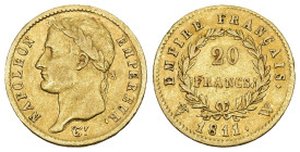 FRANKREICH KÖNIGREICH 1911 20 Francs in Gold sehr schön +