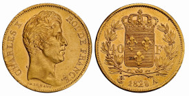 FRANKREICH KÖNIGREICH 1828 A 40 Francs Gold 12.9g NGC MS 61 Cert.No: 2908222-008