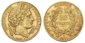 FRANKREICH KÖNIGREICH 1851 20 Francs Gold 6.45g selten sehr schön bis vorzüglich
