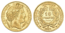 FRANKREICH KÖNIGREICH 1851 10 Francs Gold 3.22g selten sehr schön
