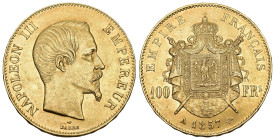FRANKREICH KÖNIGREICH 1857 100 Francs Gold 32.25g bis vorzüglich