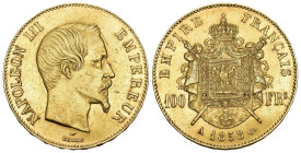 FRANKREICH KÖNIGREICH 1858 100 Francs Gold 32.25g selten bis vorzüglich
