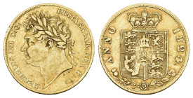 GREAT BRITAIN George IV, 1820-1830, AV ½ sovereign, 1824, S-3803, KM 689 sehr schön