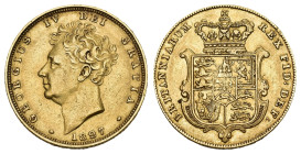 GREAT BRITAIN GEORGE IV. 1820-1830. Sovereign 1827, London. Bare head. 7.96 g. Spink 3801. Fr. 377. sehr schön bis vorzüglich