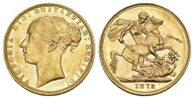 GREAT BRITAIN Sovereign 1872 Gold KM 752 selten vorzüglich +