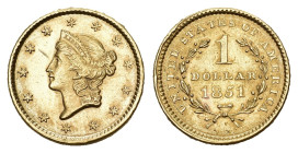 USA 1851 1 Dollar Gold 1.68g KM 73 vorzüglich