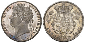 GREAT BRITAIN George III, 1760-1820. 1/2 Crown 1818, London. 14,16 g. Seaby 3789. Feine Tönung, vorzüglich bis unzirkuliert